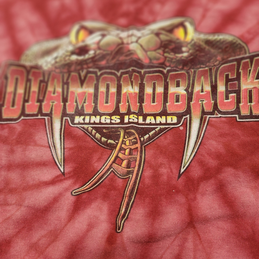 Diamondback Red Tie-Dye Men's Tee - Picture 2 of 7